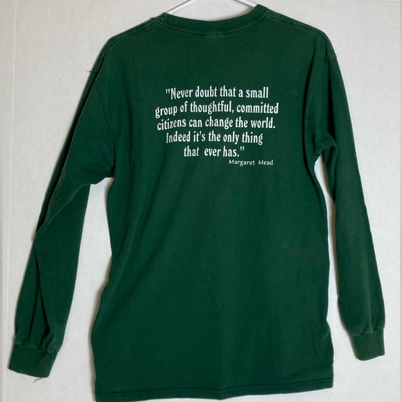 Allegheny Conservation Alliance Green Medium Sweatshirt Margaret Mead Quote - Picture 3 of 5